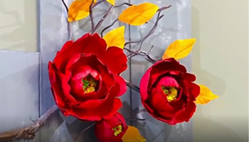 ویدیو آموزش گل دیواری