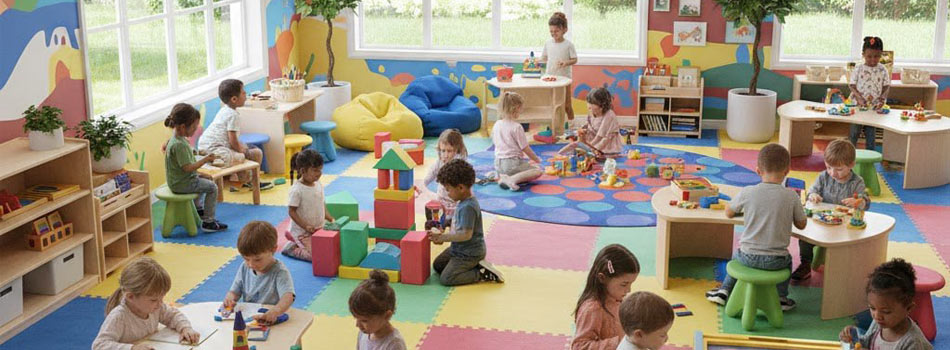 طراحی مهد کودک با رویکرد خلاقیت: ایده‌ها و اصول طراحی محیطی پویا