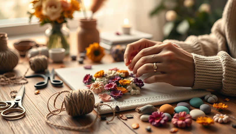 کار هنری در منزل ساده